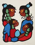 Norval Morrisseau, Astral Children Community #155/195, colour silkscreen on paper