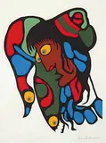 Norval Morrisseau, Vision to Its Soul #155/195, colour silkscreen on paper