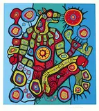 Norval Morrisseau, Untitled - Erotic Dream, colour silkscreen on paper