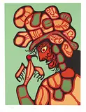 Norval Morrisseau, Carl #160/160, colour silkscreen on paper
