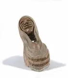 Gene Thomas, Untitled - Two Faces, light brown stone sculpture
