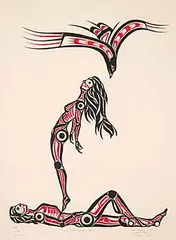 Roy Henry Vickers, The Creation of Eve #28/100, 1977, colour silkscreen on paper