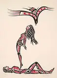 Roy Henry Vickers, The Creation of Eve #28/100, 1977, colour silkscreen on paper