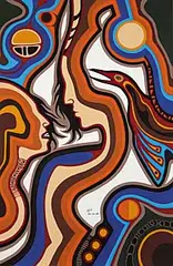 Saul Williams, Conflicting Emotions, acrylic on canvas