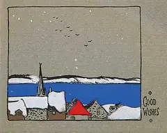 A. Y. Jackson, Good Wishes, 1923, hand coloured silkscreen on paper