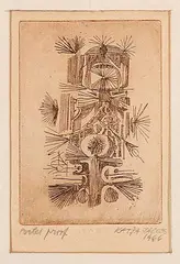 Katya Jacobs, Untitled - Abstract #Artist's Proof, 1966, etching on paper
