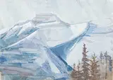 Ina D.D. Uhthoff, Snow Covered N.T. Scene, watercolour on paper