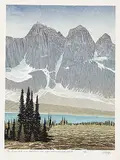 George Weber, The Ramparts and Amethyst Lake, Jasper National Park, Alberta #15/35
