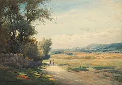 John Farquharson, View as from Maudlam to Aberavon, North Wales, 1908, watercolour on paper
