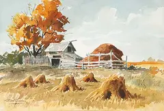 Donald Alwin Frache, Old Hay Barn, 1971, watercolour on paper