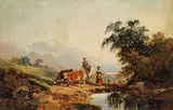 Joseph Horlor, Morning, July, Llyn, North Wales, oil on canvas