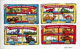 Leslie Lew, Animal Crackers / Boxes, mixed media on canvas