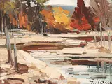 Geza Marich, Untitled - River Bend and Trees