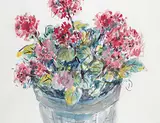 Mary Delmege Parris, Untitled - Geraniums, 1988, watercolour on paper