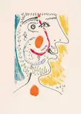 Untitled - Portrait 16.5.64.II by Pablo Picasso, 1964, colour lithograph on paper, sold Nov 2012