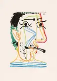 Untitled - Portrait 16.5.64.VI by Pablo Picasso, 1964, colour lithograph on paper, sold Nov 2012