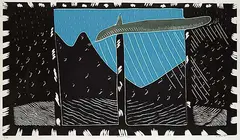 Arnold Shives, Harbour View #34/39, 1981, colour linoblock on paper