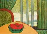 Yellow Table #14/50 by John Harold Thomas Snow, colour lithograph on paper, sold Nov 2012