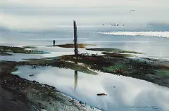 Brian Travers-Smith, Survivor, watercolour on paper