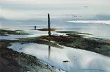Brian Travers-Smith, Survivor, watercolour on paper