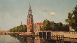 Jan Veenandaal, Untitled - Early View of Amsterdam, oil on panel
