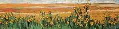 Phyllis J. Anderson, Wildflowers at Harvest Time, oil on canvas