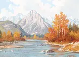 George A. Horvath, Beautiful Kananaskis, 1984, oil on canvas