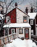 John Kasyn, Back Yard on Ontario Street, oil on hard board