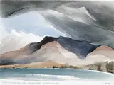 Norman Antonio Onley, Kruger Hill Above Skaha Lake, Okanagan Valley, 1996, watercolour on paper