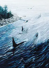Bruce Muir, Gull's View, 1986, acrylic on wood board