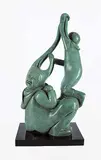 Abraham Anghik Ruben, Boy Combing His Mother #3/9, 1994, bronze sculpture