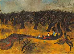 William Arthur Winter, The Orchard, 1980, oil on canvas board