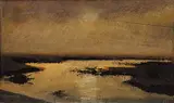 Lazlo Mednyansky, Untitled - Evening Water, oil on panel