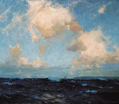Julius Olsson, Cloud Study, oil on canvas