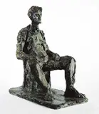 William Chattaway, Untitled - Seated Man #1/6, 1961, bronze sculpture