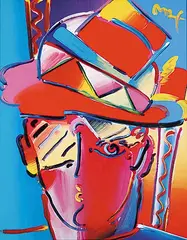 Zero Prism by Peter Max, 2002, mixed media and acrylic on paper, sold Nov 2012