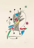 Maravillas con Variaciones Acrosticas en el jardin de Miro [Number 4] #H.C. by Joan Miró, 1975, colour lithograph on paper, sold Nov 2012
