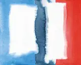 Michael Morris, Untitled - White Squares on Red and Blue Backgroud