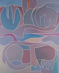 Douglas Gibb Morton, Fall Beach, 1983, mixed media on canvas