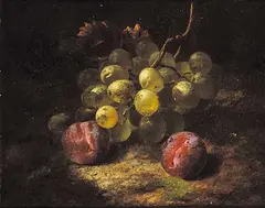 George Clair, Untitled - Still Life with Fruit, 1864, oil on canvas