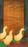 Grant Leier, At the Carpet Gallery, 1990, mixed media on paper board