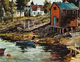 Richard S. McDiarmid, A Promising Start, oil on wood board