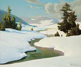 Albert Meindl, Untitled - Spring Thaw, oil on canvas