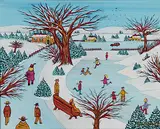 Louis Bertrand, Les Patinieres, 1974, oil on canvas