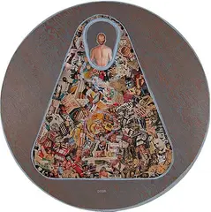 Robert Or Remie E. Genest, Door, 1978, mixed media on wood board
