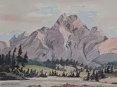 Murray William MacDonald, Light on the Mountain, 1939, watercolour on paper
