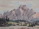 Murray William MacDonald, Light on the Mountain, 1939, watercolour on paper