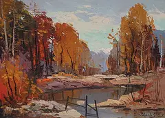 Geza Marich, B.C. [Fall Scene], oil on canvas