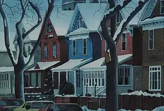Keith Nunas, Untitled - Snowy Rooftops, watercolour on paper