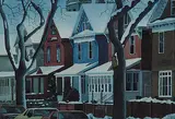 Keith Nunas, Untitled - Snowy Rooftops, watercolour on paper